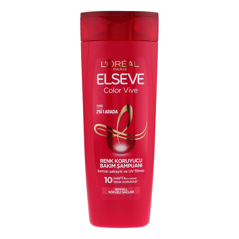 شامپو لورال LOREAL قرمز مدل السیو ELSEVE مخصوص موهای رنگ‌شده حجم 450 میل