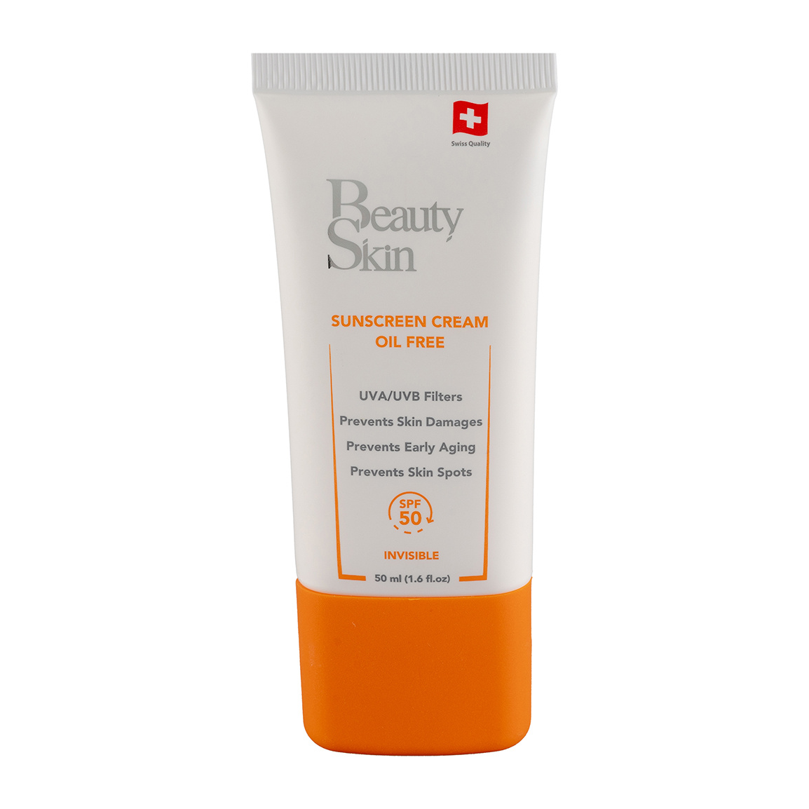 ضدآفتاب بی رنگ بیوتی اسکین فاقد چربی با spf50