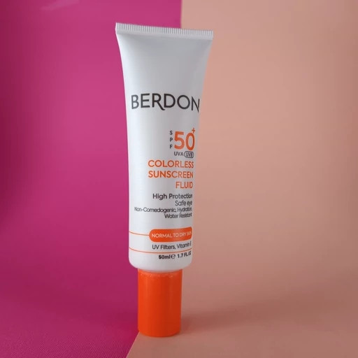 ضدآفتاب بی رنگ بردون مناسب پوست خشک و نرمال با spf50